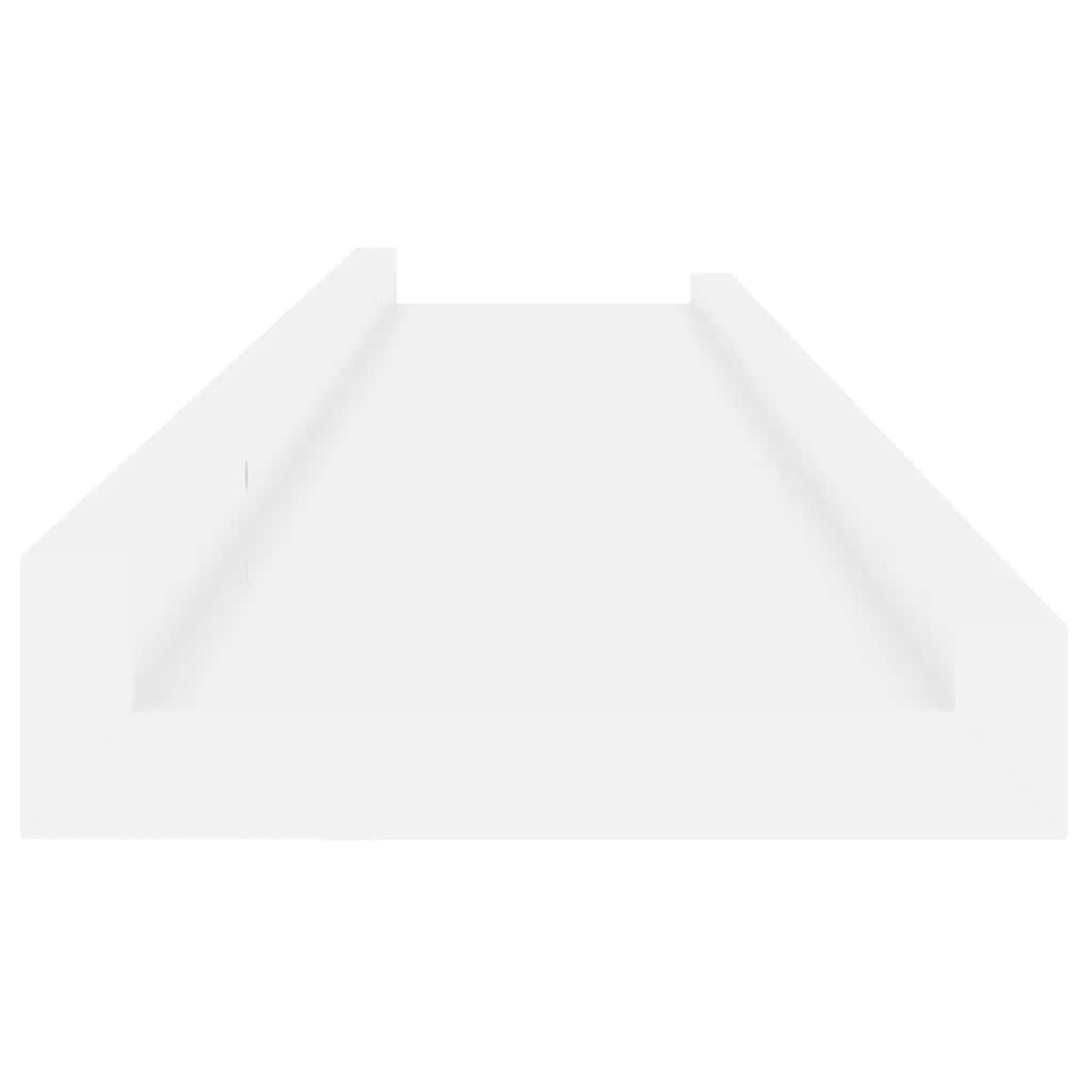 2 STK. Wandregal, Bilderleiste, Bücherregal, Schweberegal Hängeregal Büroregal Dekoregal Freischwebend Regal MDF Hochglanz-Weiß 80x9x3 cm