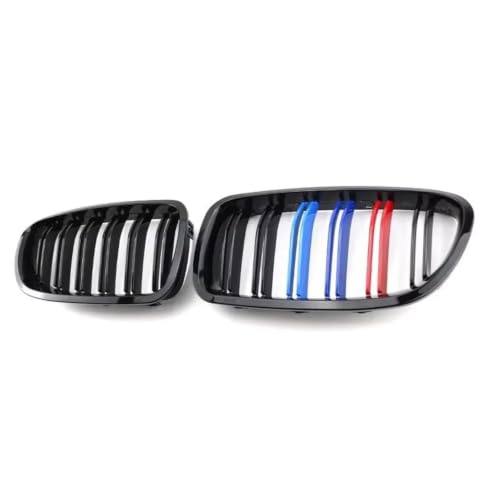 Calandre rein avant F10 F11 haut de gamme finition double ligne noir brillant de course