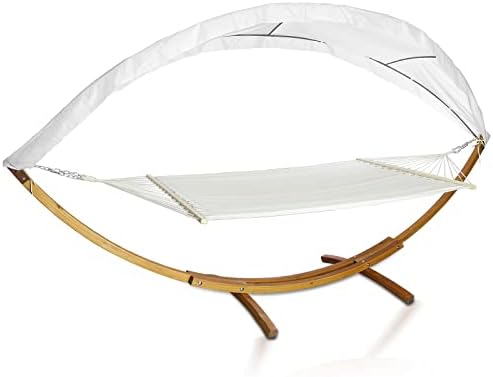 Randaco Hängematte Mit Gestell Und Dach – Für Garten, Balkon, 200 Kg Belastbar