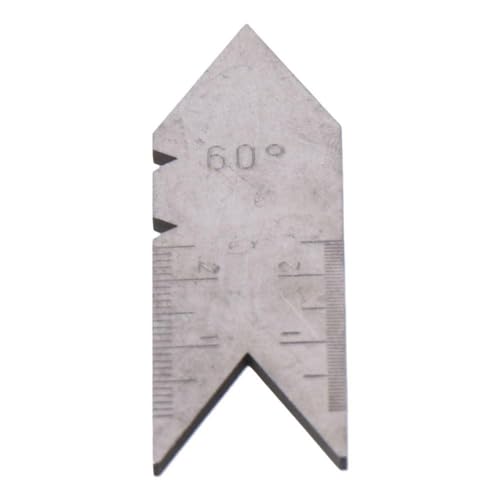 HOBBYIN Center Gauge,Stainless Steel Fishtail Center Gauge Screw Thread Lathe Cutting Tool for Quick Comparison of The Thread Angle