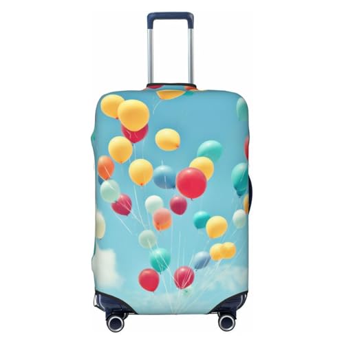 Colorful Balloons Blue Sky Print Luggage Suitcase Covers Elastic Washable Luggage Protector Luggage Covers For Suitcase - Main Image