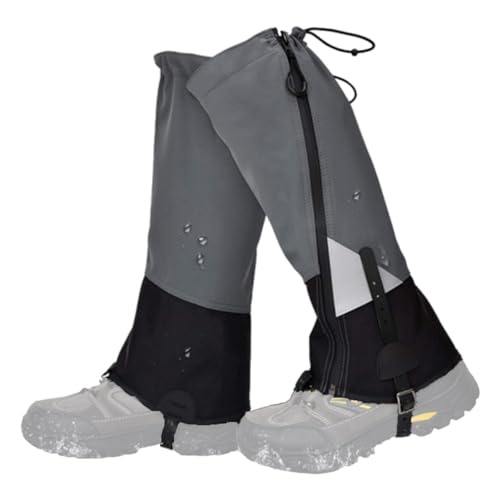 Polainas para hombre, polainas de nailon 600D, polainas de pierna de tela Oxford | Polainas de senderismo impermeables | Polaina transpirable y cómoda para cubrir las piernas | Polainas negras para
