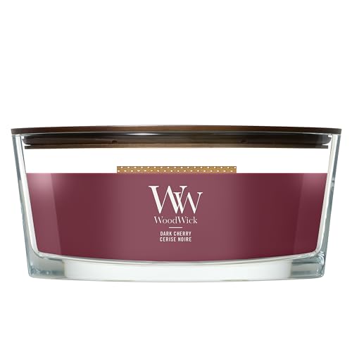 WoodWick Duftkerze | Ellipse Kerze | Dark Cherry | Perfekte Geschenke fĂĽr Frauen