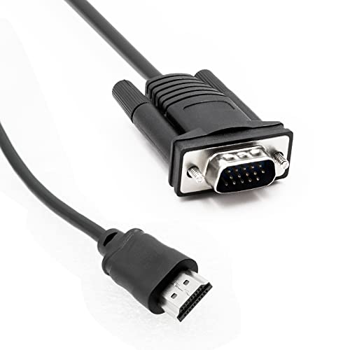 Wiistar HDMI to VGA Cable 1.5m/4.9FT 1080P HDMI to VGA Video Converter Adapter Cable Male to Male Support Computer Laptop PC to Desktop Monitor HDTV Projector -  WD14