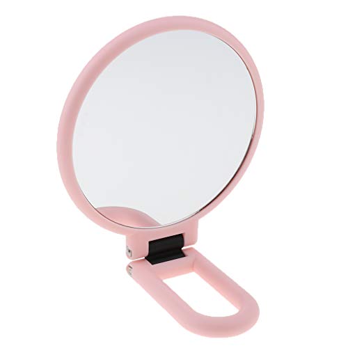 Espejo de Maquillaje Redondo Portátil de Doble Cara