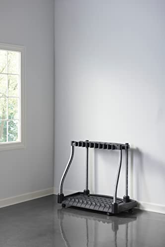 Rubbermaid Garage Tool Tower Rack, Organizes up to 40 Long-Handled Tools, Easy to Assemble - Black (2140834)