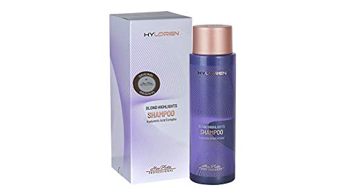 Mon Platin HY Loren Blonde Highlights Hair Shampoo with Hyaluronic Acid - 500 ml Premium Blonde Shampoo to Neutralize Yellow and Orangey Tones Tones - Restores Hair Color, Softens, Repairs, and Strengthens