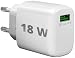Produktbild goobay Kompaktes USB A Ladegerät Netzteil 18W Quick Charge Schnellladegerät/iPhone 16 USB Stecker/USB-A Mini Steckdose Adapter/klein/Weiß / 61672