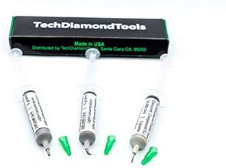 TechDiamondTools Diamond Polishing Paste Set of 3 Syringes X 5 Grams (L), Polishing Lapping Compound, Sizes 14000 100000 200000 Grit, Mesh - With Light(10%) Concentration of Diamond Powders