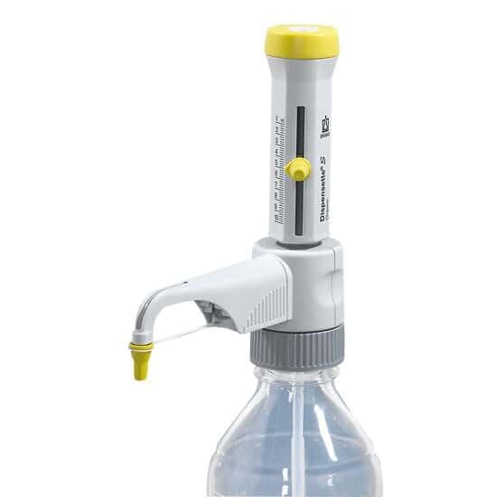 BRANDTECH SCIENTIFIC 4630141 Dispensette S Organic Analog-Adjustable Bottletop Dispenser with Recirculation Valve, 1 mL - 10 mL