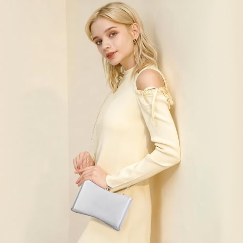 Image of RNIEGA Clutch Purses for Women, Evening Bag with Detachable Chain Ladies Sparkling Party Handbag Wedding Bags