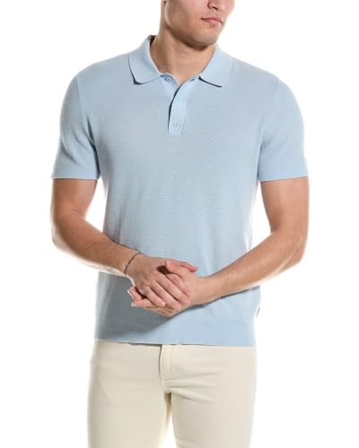 mens Cotton Textured Knit Polo