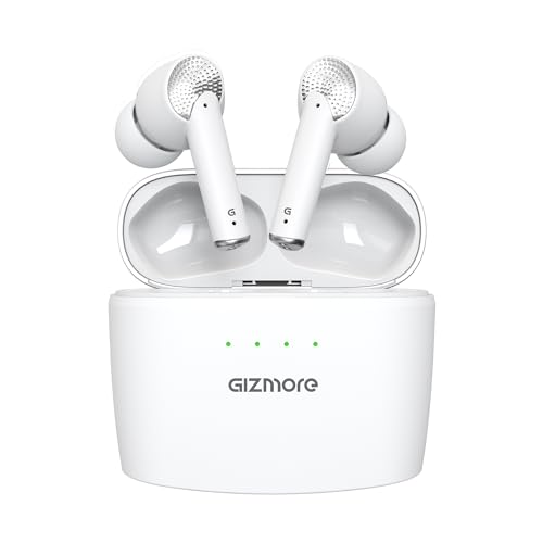 Image of GIZMORE Elite 852 ANC with 36dB Type-C Fast Charging TWS| Up to 50H Playtime| ENC with DNS | 40ms Low Latency for Gaming | Insta Wake N' Pair |BT v5.3| 13MM Driver| Voice Assistant Earbuds (White)