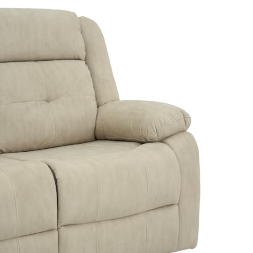 Image of Royaloak Wave Fabric Recliner Two Seater | Reclining Sofa | Pillow Top Armrest | High Backrest | Pocket Spring Comfort | Heavy-Duty Metal Base | Tufted Upholstery Design