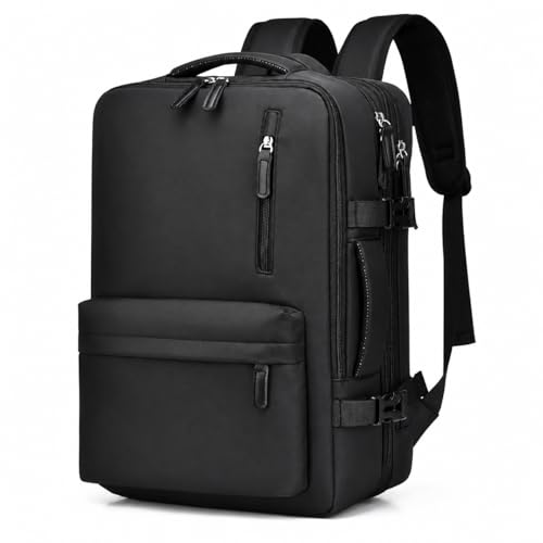 Mochila de Viagem Expansível Impermeável 40L, Compartimento para Notebook até 17”, Bagagem de Mão, Antifurto, USB Externa, Ideal para Avião, Trabalho e Viagens Curtas