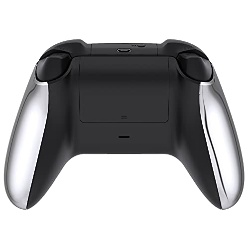 Image of eXtremeRate Replacement Side Rails Grip for Xbox Core Wireless Controller, Chrome Silver Custom Accessories Back Panesl Handles Cover Shell for Xbox Series X & S Controller
