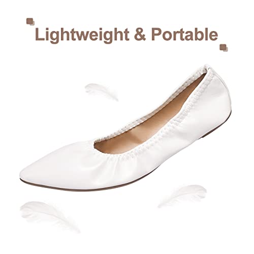 Women's Ballet Flat Slip On Flats - Classic Casual Dress Shoes, Foldable Portable Travel Ballet Walking Shoes2