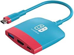 HAGIBIS Switch Docking Station Typ C mit HDMI USB 3.0 und USB C. Handcontroller-Adapter, kompatibel mit Switch