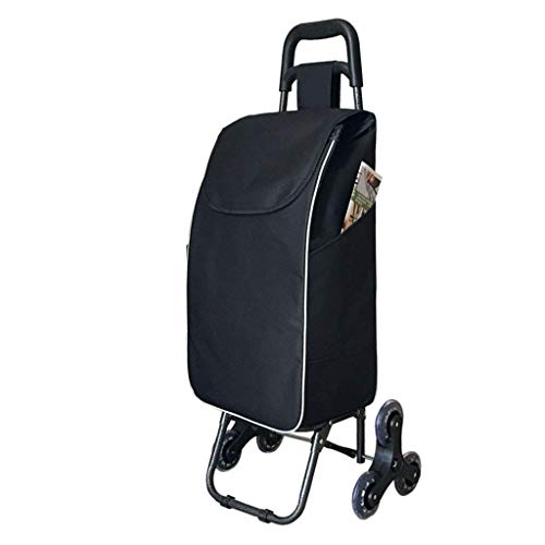 Carro multiusos plegable para compras y escaleras, marrón miniatura 1