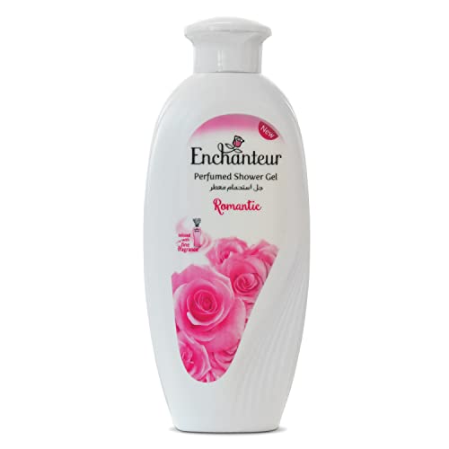 Enchanteur Romantic Perfumed Shower Gel for Women, 250g with Roses & Jasmine Extracts