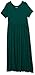 Amazon Essentials Women's Short-Sleeve Waisted Maxi Dress (Available in Plus Size), Jade Green, Large