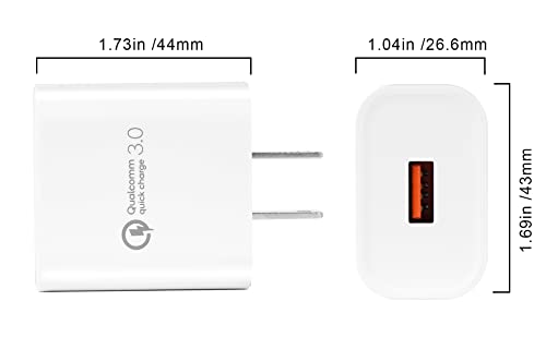 Tpltech GS-551 Quick Charge3.0 Wall Charger High Speed Charging For Xiaomi Redmi Note 7 8/Note 8 9 Pro/9S,Mi 8/8 Lite/8 Pro,Mi 9 Se Lite,9T Dash Pro,Mi A2 A3,Mi Mix 3 2/Mix 2S,Pocophone F1,6.5Ft Type C Cord thumb #2