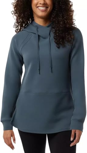 32 Degrees Women's Tech Hoodie - Raglan style pullover (Blue, S)