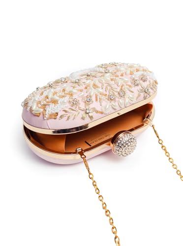 Image of THE TAN CLAN Elizah Zarozi Hand Embroidered Clutches for women Purses Luxury Evening Handbags for ladies