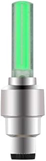 LYU-CAPS, 4 Pcs Dynamic Shining Led Neon Lights Mountain Road Cycling Light Accessories valve tires Cap (Color : Green)
