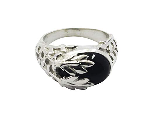 Bague onyx noir en argent massif 925 à porter au bureau comme en soirée