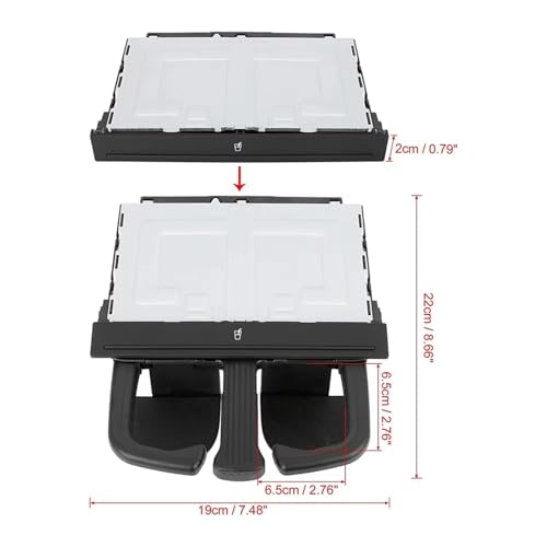Support gobelet voiture pour VW Jetta MK4 et Bora 1999-2005, plateau de tableau de bord rétractable