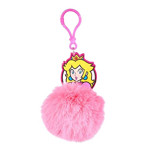 Pyramid International Super Mario Princess Peach Acrylic and Pom Pom Keyring Keychain Fob