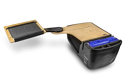 AutoExec AE-RDBS-11M Reach Car Desk for Your Vehicle Workstation and Mobile Office, Back Seat, Natural Birch