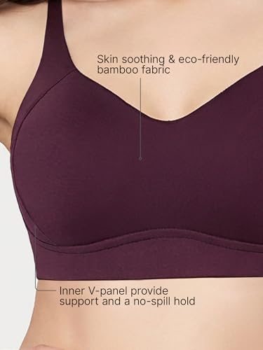 Image of Enamor Bamboo Cotton A077, Side Support, Everyday Women's T-Shirt Bra - 3X Softer, 4X More Absorbent, Antimicrobial, Padded, Wirefree, Full Coverage