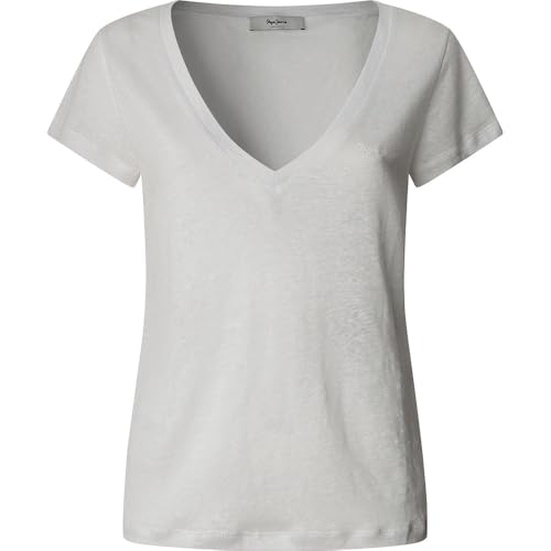 Pepe Jeans Megan t-shirt col v femme haut manches courtes basique