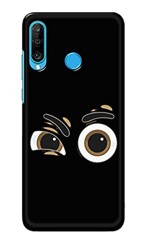 Image of PRINTFIDAA Funky Expression of Cartoon Eyes Printed Designer Hard Back Case Cover for Huawei P30 Lite /Nova 4e, Marie-L21BX, MAR-L01A, MAR-L21A, MAR-LX1A -(VS) MVN1004
