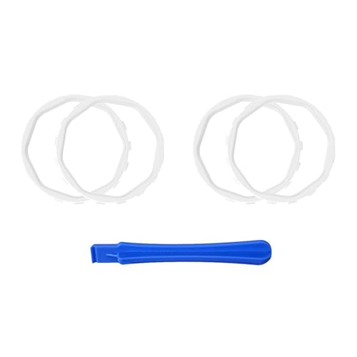 Image of Redesigned Replacement Octagonal Gated Sticks Accent Rings for Xbox Elite Series 2 Core, for Elite Series 2, for Xbox Elite, for eXtremeRate ASR Version Shell for Xbox Series X /S Controller - White