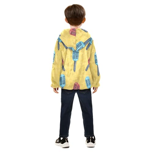 Mike Girls Fleece Jacket Girls Fall Jacket Girls Zip Up Hoodie Girls Sherpa Jacket 2-10T4