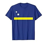 Minimal Curacao Flag Inspired Stars and Stripe Art T-Shirt