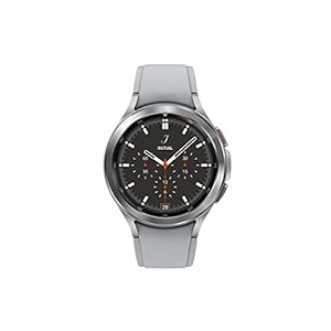 SAMSUNG Galaxy Watch 4 Classic 46mm Smartwatch with ECG Monitor Tracker for Health, Fitness, Running, Sleep Cycles, GPS Fall Detection, Bluetooth, US Version, Silver