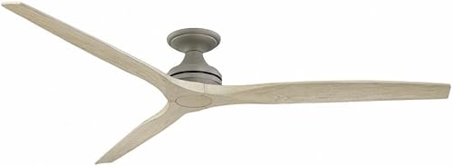 Miniatura 6 de Spitfire - Ventilador de techo de 3 aspas, 21.08 pulgadas de alto y 72 pulgadas de ancho, acabado negro, color blanco lavado 2-Blanco mate,Blanco