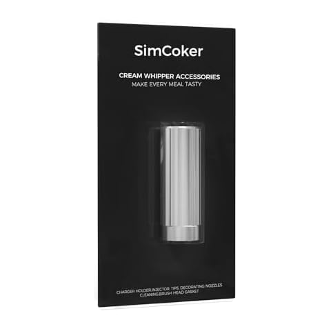 SimCoker Whipped Cream Dispenser Gas Charger Holder, Durable Cream Whipper Container Replacement Parts(Aluminum) Cover