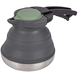 Bo-Camp Küche BC Wasserkocher Silikon/Edelstahl faltbar Blue