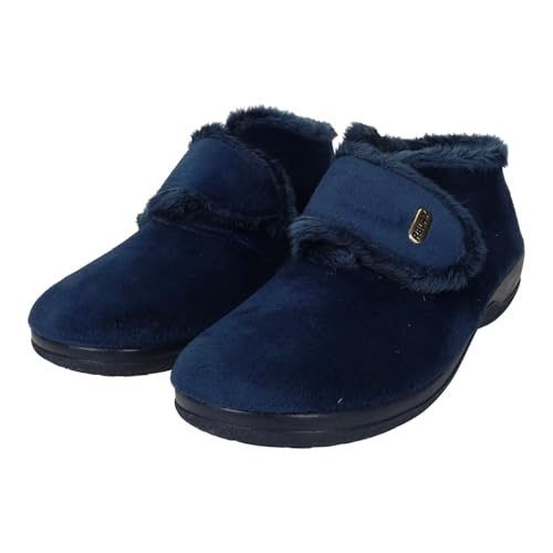Bottines chinelas femme anti-glisse couleur marine pour soulager les pieds fatigués