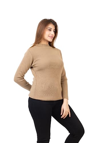 Image of TWENTY ME Winter Wear Casual Solid Acrylic Soft & Warm High Neck Skivvy for Women's