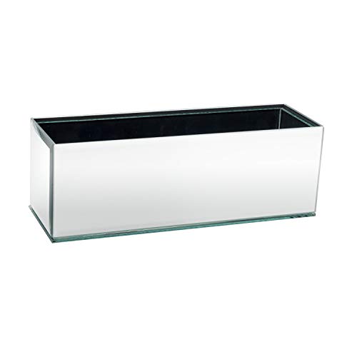 Royal Imports Flower Glass Vase Decorative Centerpiece for Home or Wedding Oblong Rectangle