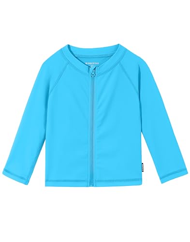 Image of Toddler Boys Swim Shirts Rash Guard Long Sleeve UPF 50+ Sun Protection