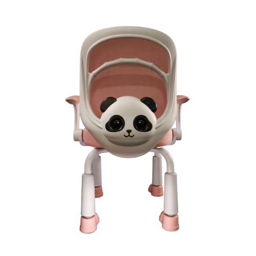 Image of Make My Chairs Cuddle Bear Height Adjustable 4 Legs Kids Study Table Chair | Chair for Kid | Cushion Seat & Flip Down Armrest | Gift Chairs for 3 to 10 Years Kids (Pink)