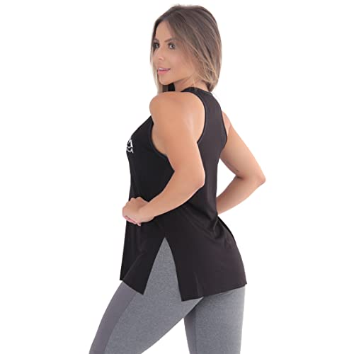 KIT 03 CAMISETAS REGATA FITNESS SILK ROCCA (XG, Preto/Rubro/Pink)