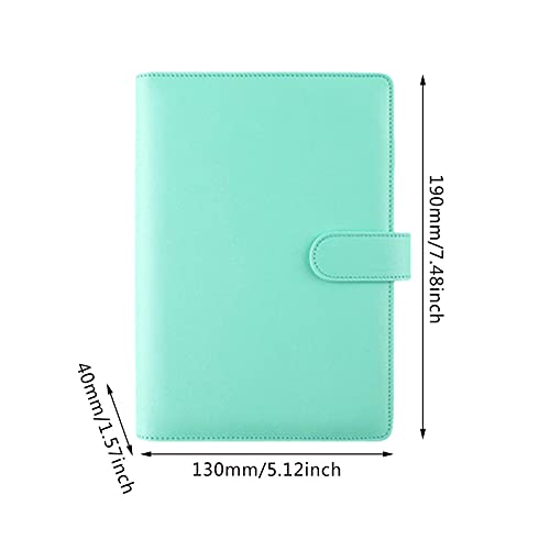 Notitieboek van PU-leer, met losse bladen, 12 ronde ringen, navulbaar, 8 stuks, kunststof omslagzakken met ritssluiting… - Image 5